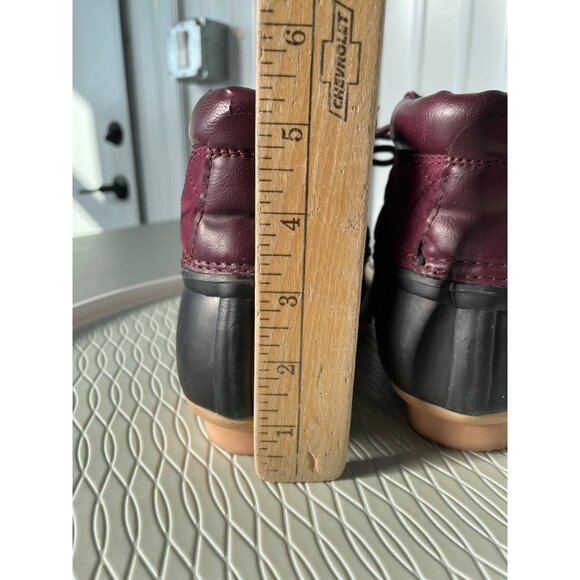 Skechers Hampshire Ridge Mid Quilted Lace Up Duck Boot Womens 7 Burgundy Outdoor - Picture 5 of 9
